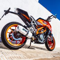 Escape compatível com Ktm Duke 390 2017-2020, Albus Evo4, Escape legal, homologado, silenciador com db killer removível e tubo de ligação específico 