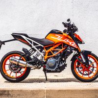 Escape compatível com Ktm Rc 390 2017-2020, M3 Inox , Sistema racing Silencioso com tubo de ligação 