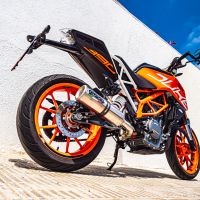 Escape compatível com Ktm Rc 390 2017-2020, M3 Inox , Sistema racing Silencioso com tubo de ligação 