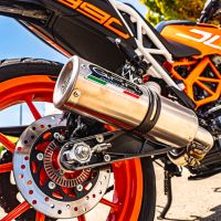 Escape compatível com Ktm Rc 125 2017-2020, M3 Inox , Sistema racing Silencioso com tubo de ligação 