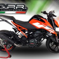 Escape compatível com Ktm Duke 390 2017-2020, GP Evo4 Black Titanium, Escape legal, homologado, silenciador com db killer removível e tubo de ligação específico 