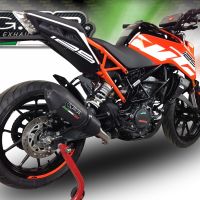 Escape compatível com Ktm Duke 390 2017-2020, GP Evo4 Black Titanium, Escape legal, homologado, silenciador com db killer removível e tubo de ligação específico 