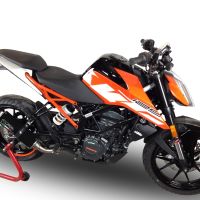 Escape compatível com Ktm Duke 390 2017-2020, M3 Black Titanium, Escape legal, homologado, silenciador com db killer removível e tubo de ligação específico 