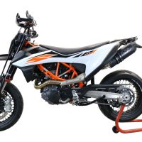 Escape compatível com Ktm Enduro 690 R 2019-2020, Furore Evo4 Nero, Escape legal, aprovado, com db killer removível, tubo de conexão e conversor catalítico 