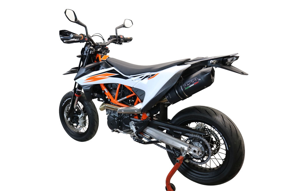 Escape compatível com Ktm Enduro 690 R 2019-2020, Furore Evo4 Nero, Escape legal, aprovado, com db killer removível, tubo de conexão e conversor catalítico 