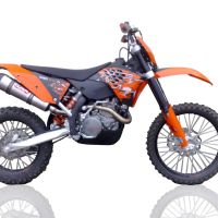 Escape compatível com Ktm XC-F 350 2011-2015, Gpe Ann. titanium, Escape legal, homologado, silenciador com db killer removível e tubo de ligação específico 