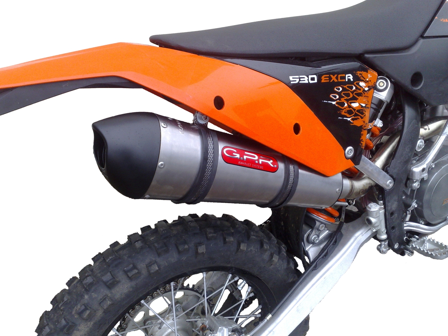 Escape compatível com Ktm XC-F 450 2013-2015, Gpe Ann. titanium, Escape legal, homologado, silenciador com db killer removível e tubo de ligação específico 