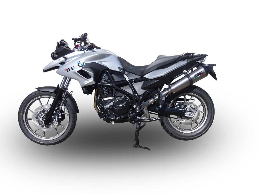 Escape compatível com Bmw F 700 Gs 2011-2015, Gpe Ann. titanium, Escape legal, homologado, silenciador com db killer removível e tubo de ligação específico 