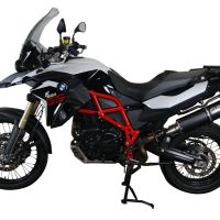 Escape compatível com Bmw F 800 GS Adventure 2016-2018, Furore Evo4 Nero, Escape legal, homologado, silenciador com db killer removível e tubo de ligação específico 