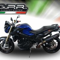 Escape compatível com Bmw F 800 R 2017-2019, Furore Evo4 Nero, Escape legal, homologado, silenciador com db killer removível e tubo de ligação específico 