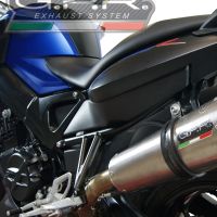 Escape compatível com Bmw F 800 R 2017-2019, GP Evo4 Titanium, Escape legal, homologado, silenciador com db killer removível e tubo de ligação específico 