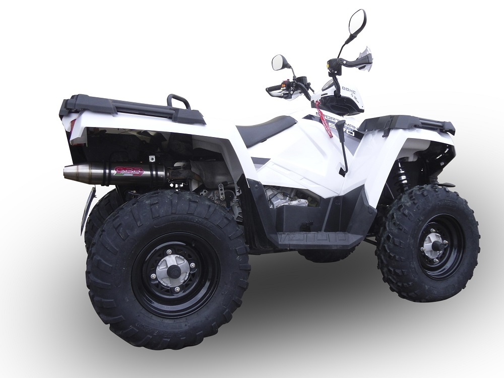 Escape compatível com Polaris Sportsman 550 H.O. / EPS / EFI 2009-2014, Satinox Atv, Escape legal, homologado, silenciador com db killer removível 