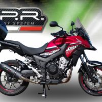 Escape compatível com Honda Cb 400 X 2019-2025, Furore Evo4 Nero, Escape legal, homologado, silenciador com db killer removível e tubo de ligação específico 