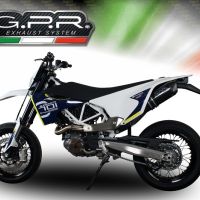 Escape compatível com Husqvarna Enduro 701 2021-2024, Furore Evo4 Nero, Escape legal, homologado, silenciador com catalisador, db killer removível e tubo de ligação específico 