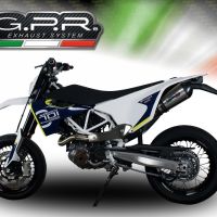 Escape compatível com Husqvarna Enduro 701 2021-2024, GP Evo4 Titanium, Escape legal, homologado, silenciador com catalisador, db killer removível e tubo de ligação específico 