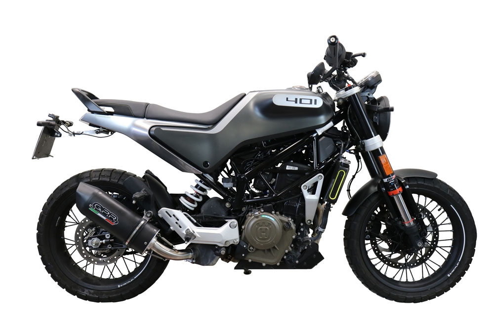 Escape compatível com Husqvarna Svartpilen 401 2021-2023, Furore Evo4 Nero, Escape legal, homologado, silenciador com db killer removível e tubo de ligação específico 