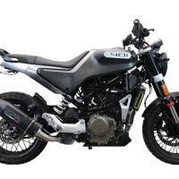 Escape compatível com Husqvarna Svartpilen 401 2021-2023, Furore Evo4 Nero, Escape legal, homologado, silenciador com db killer removível e tubo de ligação específico 