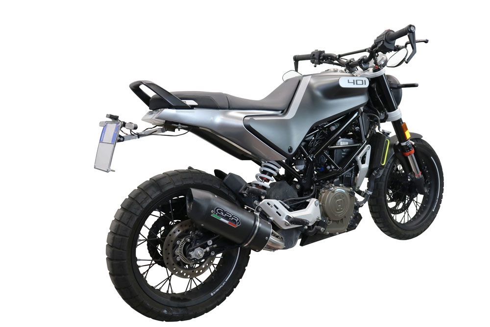 Escape compatível com Husqvarna Svartpilen 401 2021-2023, Furore Evo4 Nero, Escape legal, homologado, silenciador com db killer removível e tubo de ligação específico 