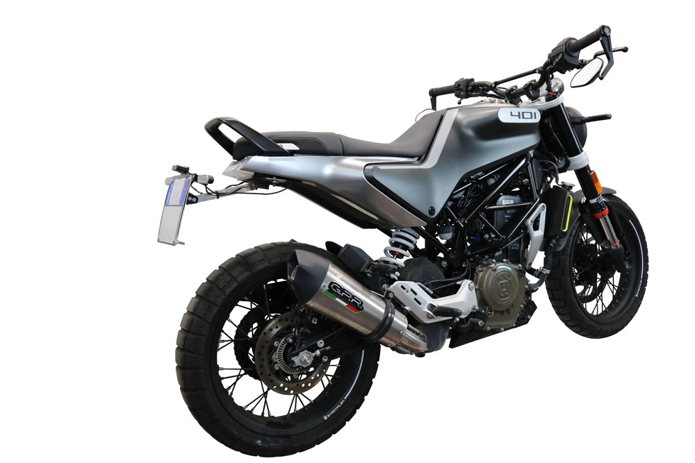 Escape compatível com Husqvarna Vitpilen 401 2021-2023, GP Evo4 Titanium, Escape legal, homologado, silenciador com db killer removível e tubo de ligação específico 