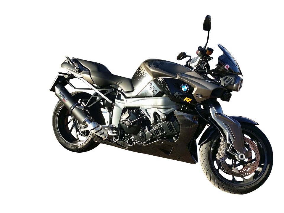 Escape compatível com Bmw K 1300 S -R 2009-2014, Furore Poppy, Escape legal, homologado, silenciador com catalisador, db killer removível e tubo de ligação específico 