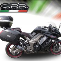 Escape compatível com Kawasaki Z 1000 Sx 2017-2020, GP Evo4 Poppy, Par de silenciosos de escape homologadas, com db killer removível e tubos de ligação específicos 