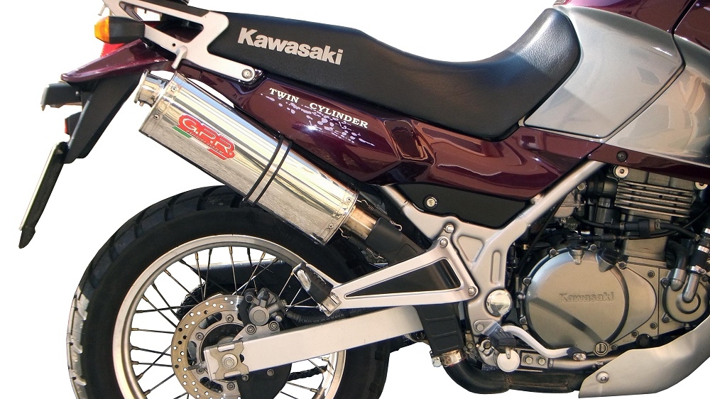 Escape compatível com Kawasaki Kle 500 1991-2007, Trioval, Escape legal, homologado, silenciador com db killer removível e tubo de ligação específico 