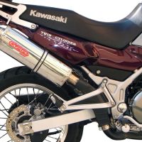 Escape compatível com Kawasaki Kle 500 1991-2007, Trioval, Escape legal, homologado, silenciador com db killer removível e tubo de ligação específico 