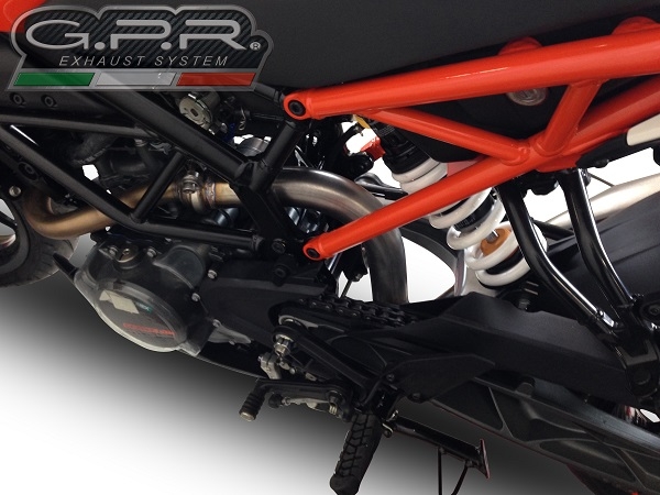 Escape compatível com Ktm Duke 125 2017-2020, Decatalizzatore, Sistema racing Sistema de tubo para eliminar o catalisador 