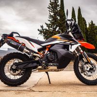 Escape compatível com Ktm SMT 890 2023-2024, Furore Evo4 Nero, Escape legal, homologado, silenciador com db killer removível e tubo de ligação específico 