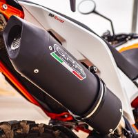 Escape compatível com Ktm SMT 890 2023-2024, Furore Evo4 Nero, Escape legal, homologado, silenciador com db killer removível e tubo de ligação específico 