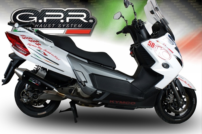 Escape compatível com Kymco Myroad 700 2012-2016, Power Bomb, Escape legal, homologado, silenciador com catalisador, db killer removível e tubo de ligação específico 