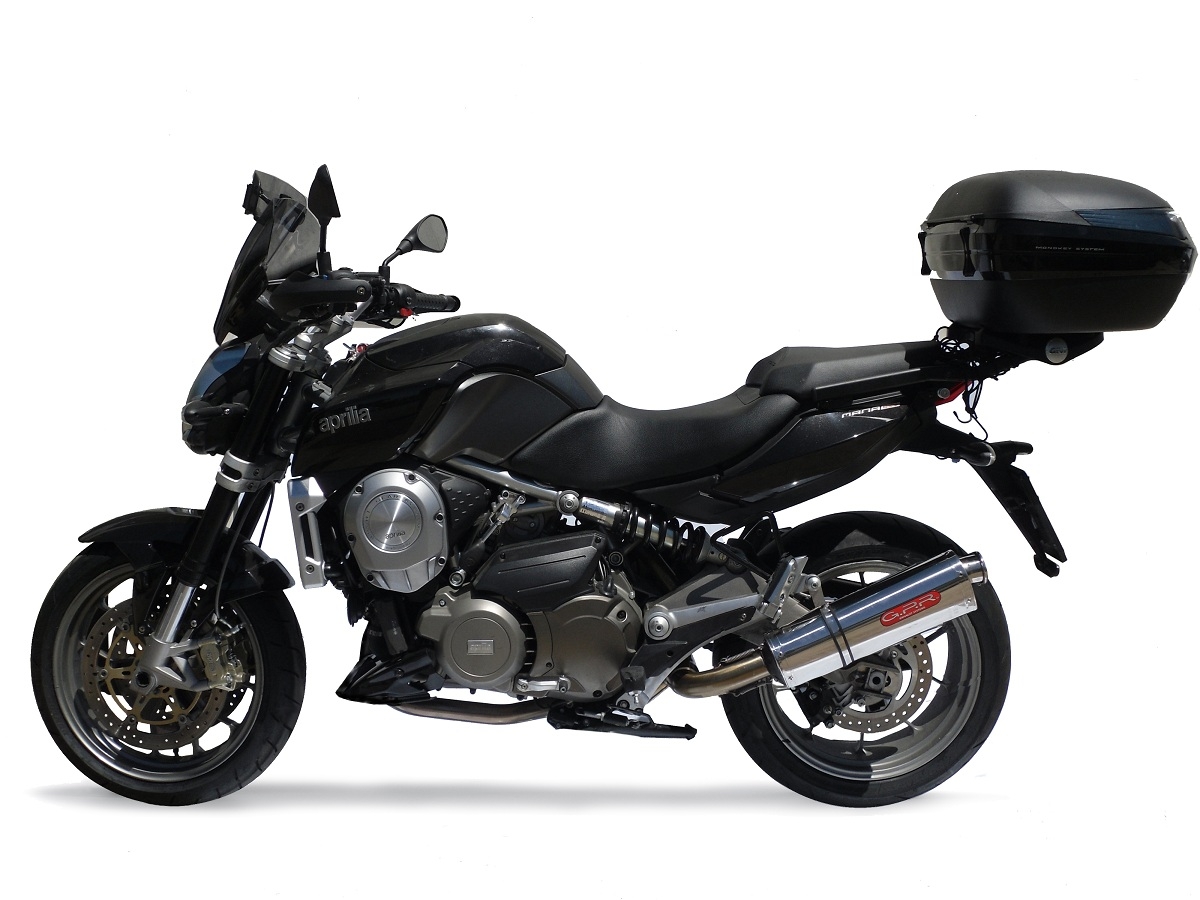 Escape compatível com Aprilia Mana 850 Gt 2007-2016, Trioval, Escape homologado semi-completo com db killer removível 