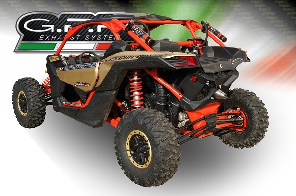 Escape compatível com Can Am Maverick X3 Turbo Buggy 2017-2024, Deeptone Atv, Escape legal, homologado, silenciador com db killer removível e tubo de ligação específico 