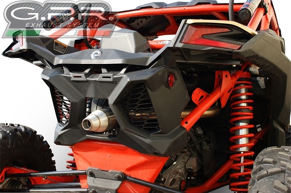 Escape compatível com Can Am Maverick X3 Turbo Buggy 2017-2024, Deeptone Atv, Escape legal, homologado, silenciador com db killer removível e tubo de ligação específico 