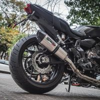 Escape compatível com Yamaha Mt-07 2017-2020, GP Evo4 Titanium, Sistema homologado com catalisador linha completa, silencioso mais coletor 