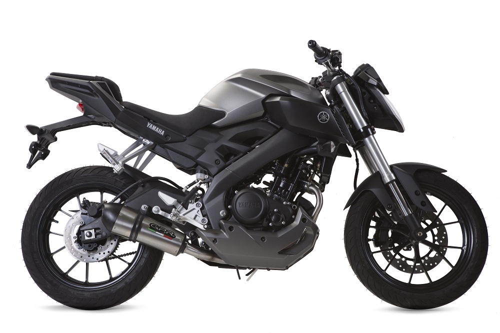 Escape compatível com Yamaha Mt 125 2017-2019, GP Evo4 Titanium, Sistema homologado com catalisador linha completa, silencioso mais coletor 