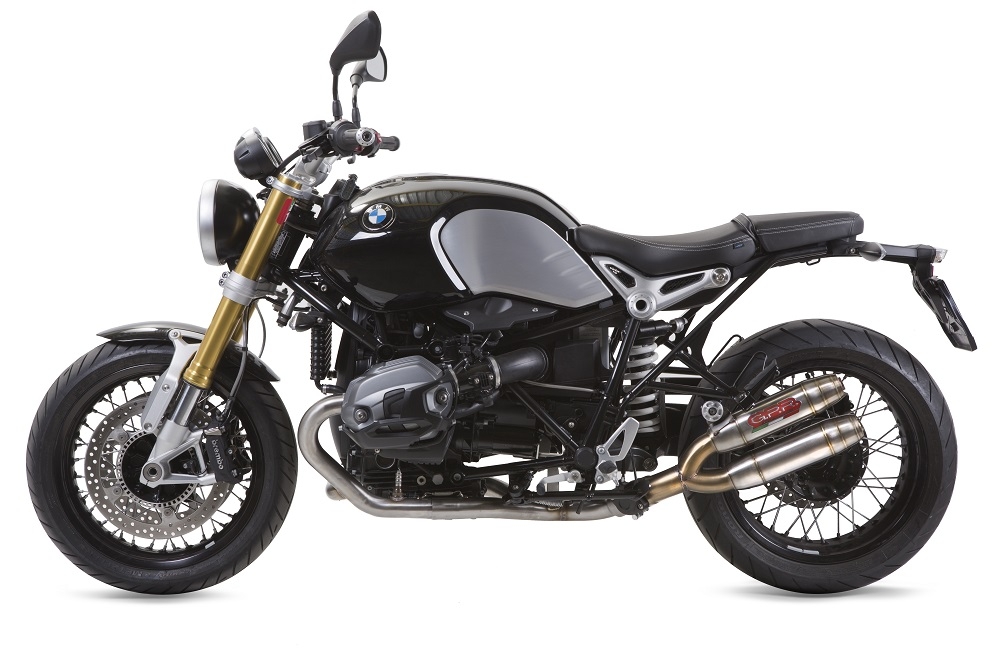 Escape compatível com Bmw R Nine-T 1200 -Pure -Racer -Scrambler -Urban G-S 2013-2016, Deeptone Inox, Sistema homologado com catalisador linha completa, silencioso mais coletor 