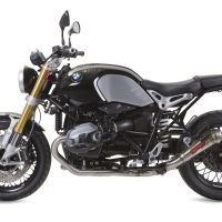 Escape compatível com Bmw R Nine-T 1200 -Pure -Racer -Scrambler -Urban G-S 2013-2016, Powercone Evo, Escape legal, homologado, silenciador com db killer removível e tubo de ligação específico 