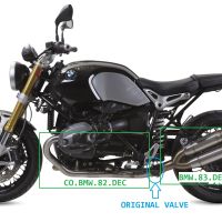 Escape compatível com Bmw R Nine-T 1200 -Pure -Racer -Scrambler -Urban G-S 2013-2016, Deeptone Inox, Sistema homologado com catalisador linha completa, silencioso mais coletor 