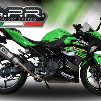 Escape compatível com Kawasaki Z 400 2023-2025, GP Evo4 Titanium, Escape legal, homologado, silenciador com db killer removível e tubo de ligação específico 