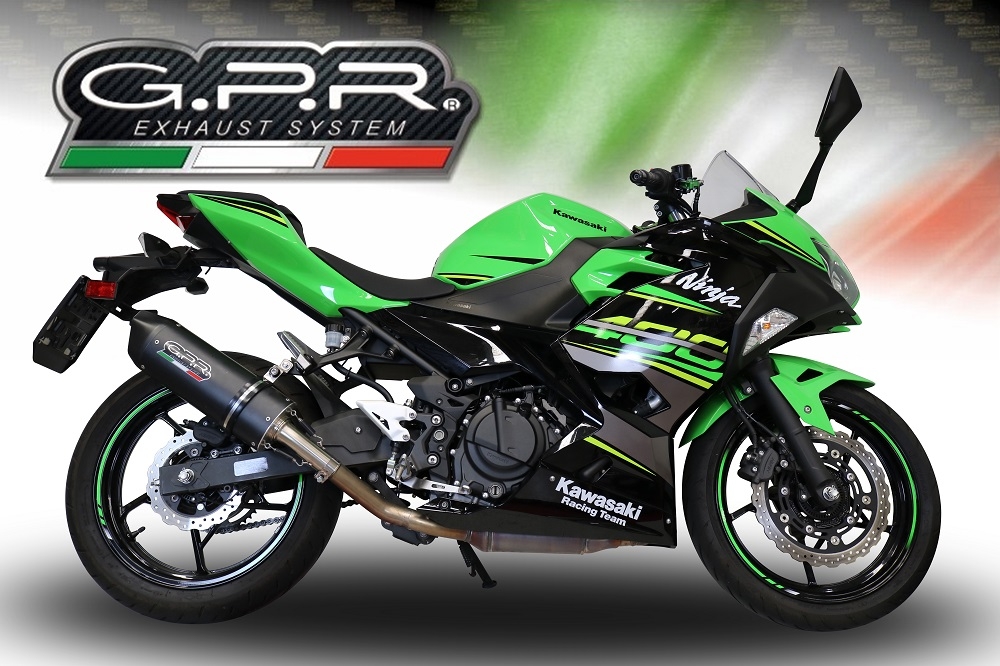 Escape compatível com Kawasaki Ninja 400 2018-2022, Furore Evo4 Nero, Escape legal, homologado, silenciador com db killer removível e tubo de ligação específico 