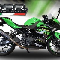 Escape compatível com Kawasaki Ninja 400 2018-2022, Furore Evo4 Nero, Escape legal, homologado, silenciador com db killer removível e tubo de ligação específico 