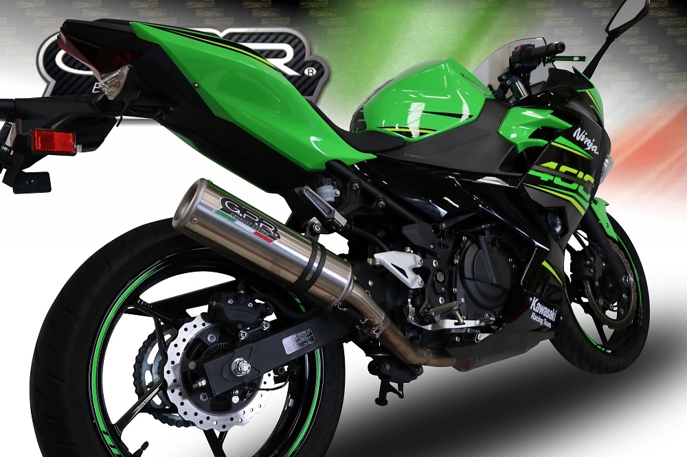 Escape compatível com Kawasaki Z 400 2018-2022, M3 Inox , Escape legal, homologado, silenciador com db killer removível e tubo de ligação específico 