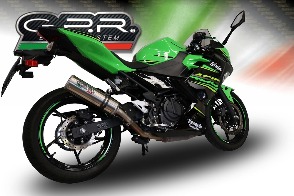 Escape compatível com Kawasaki Z 400 2018-2022, M3 Inox , Escape legal, homologado, silenciador com db killer removível e tubo de ligação específico 