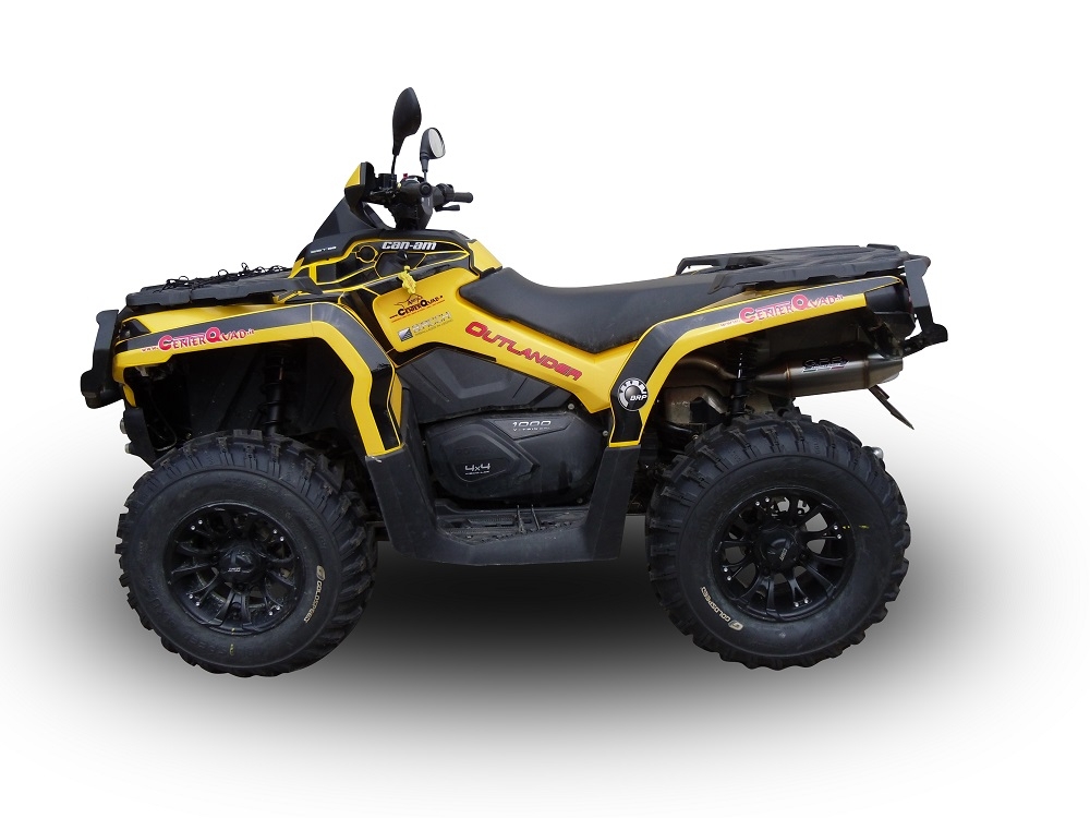 Escape compatível com Can Am Outlander 650 XT 2013-2023, Deeptone Atv, Escape legal, homologado, silenciador com db killer removível e tubo de ligação específico 