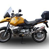 Escape compatível com Bmw R 850 R 2003-2007, Trioval, Escape legal, homologado, silenciador com db killer removível e tubo de ligação específico 