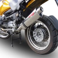 Escape compatível com Bmw R 1150 R 2000-2006, Trioval, Escape legal, homologado, silenciador com db killer removível e tubo de ligação específico 