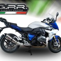 Escape compatível com Bmw R 1200 Rs Lc 2017-2019, GP Evo4 Titanium, Escape legal, homologado, silenciador com db killer removível e tubo de ligação específico 