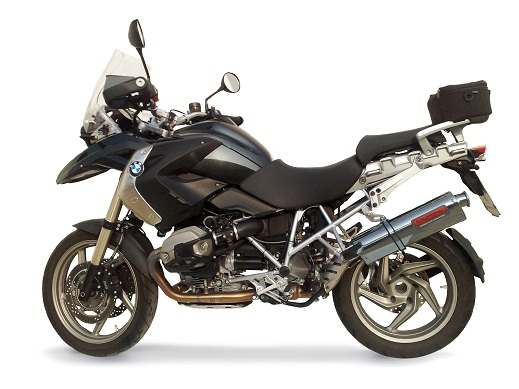 Escape compatível com Bmw R 1200 Gs -Adventure 2010-2012, Trioval, Escape legal, homologado, silenciador com db killer removível e tubo de ligação específico 