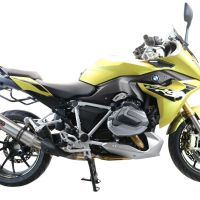 Escape compatível com Bmw R 1250 R -Rs 2019-2020, M3 Titanium Natural, Escape legal, homologado, silenciador com db killer removível e tubo de ligação específico 